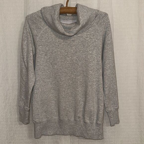 Motherhood Maternity Tops - Motherhood Maternity S Gray Heather French Terry Cloth Cowlneck Sweatshirt
